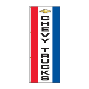 Single Faced Interceptor Drape Flags (Center Panel CHEVY TRUCKS R/W/B