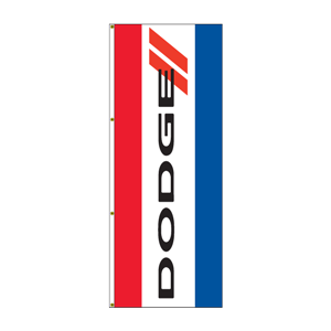 Single Faced Interceptor Drape Flags (Center Panel DODGE R/W/B