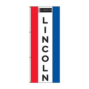 Single Faced Interceptor Drape Flags (Center Panel LINCOLN R/W/B