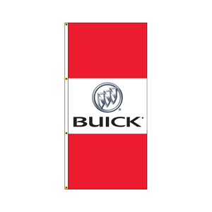 Double Faced Interceptor Drape Flags (Buick) RED/WHITE/RED