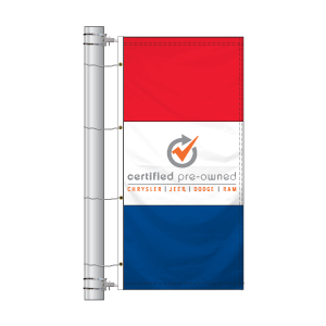 Double Face Dealer Interceptor Drape Flags (Certified Pre-Owned Chrysler/Jeep/Dodge/Ram)