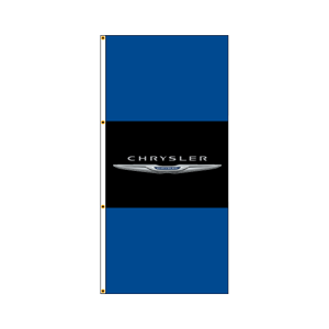 Double Face Dealer Interceptor Drape Flags (Chrysler) BLUE/WHITE/BLUE