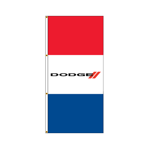 Double Faced Dealer Interceptor Drape Flags (Dodge) RED/WHITE/BLUE