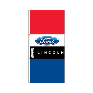 Double Faced Interceptor Drape Flags- (Ford Lincoln) RED/WHITE/BLUE
