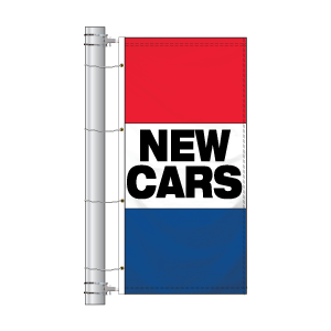 Double Faced Authorized Dealer Drape Flags (New Cars)