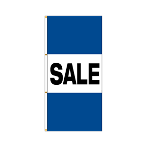 Double Faced Authorized Dealer Drape Flags (Sale) B/W/B
