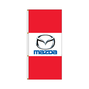 Double Faced Interceptor Drape Flags (Mazda) R/W/R