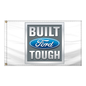 Authorized Dealer Free Flying Drape Flags (Built Ford Tough) (2.5' x 3.5')