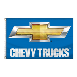 Authorized Dealer Free Flying Drape Flags (Chevy Trucks- Blue) (2.5' x 3.5')