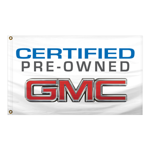 Authorized Dealer Free Flying Drape Flags (Certified Pre-Owned GMC) (2.5' x 3.5')