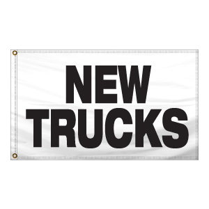 Stock Message Free Flying Drape Flag (New Trucks) (2.5' x 3.5')