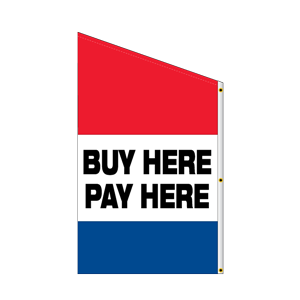 Standard Double Face Message Spacewalker Flag (Buy Here Pay Here)