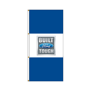 Double Faced Free Flying Drape Flags (BUILD FORD TOUGH) BWB
