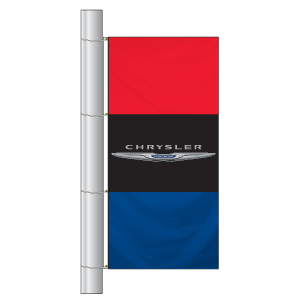 Double Face Dealer Free Flying Drape Flags (Chrysler)