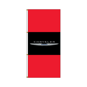 Double Faced Free Flying Drape Flags (Chrysler Wing Black BKBG) RWR