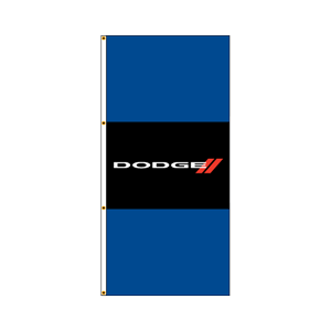 Double Faced Free Flying Drape Flags (Dodge Black BKG) BWB