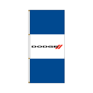 Double Faced Free Flying Drape Flags (Dodge White BKG) BWB