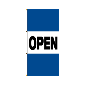 Double Faced Free Flying Drape Flags (OPEN)BWB