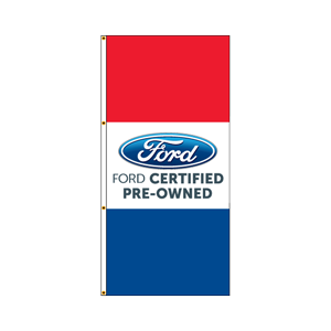 Double Faced Free Flying Drape Flags (Ford Certified Pre-Owned)