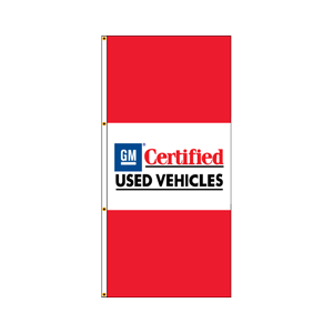 Double Faced Free Flying Drape Flags (GM Certified Used Vehicles) RWR