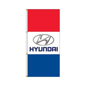 Double Faced Free Flying Drape Flags (HYUNDAI) RWB