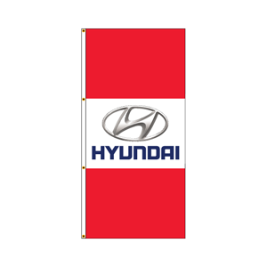 Double Faced Free Flying Drape Flags (HYUNDAI) RWR