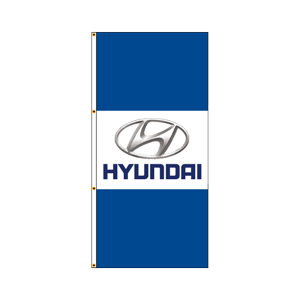 Double Faced Free Flying Drape Flags (HYUNDAI) BWB
