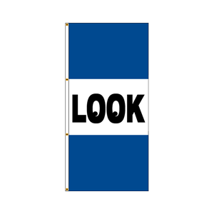 Double Faced Free Flying Drape Flags (Look) BWB