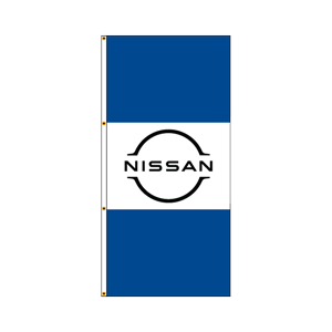 Double Faced Free Flying Drape Flags (Nissan) BWB