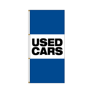Double Faced Free Flying Drape Flags (Used Cars) BWB