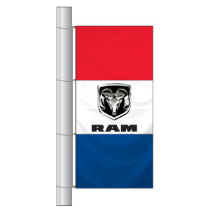 Double Face Dealer Free Flying Drape Flags (Ram)