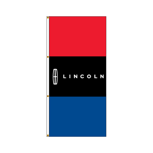 Double Faced Free Flying Drape Flags (Lincoln) RWB