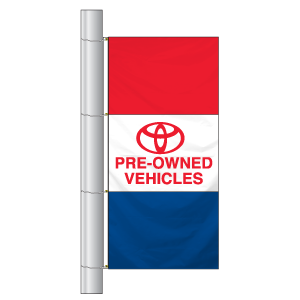 Double Faced Free Flying Drape Flags (Toyota Pre-Owned Vehicles)