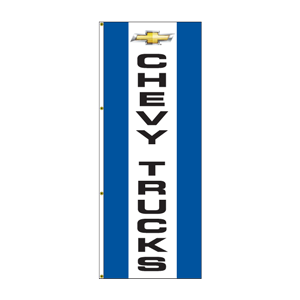 Double Faced Free Flying Drape Flags (Center Panel CHEVY TRUCKS B/W/B