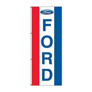 Double Faced Free Flying Drape Flags (Center Panel FORD R/W/B