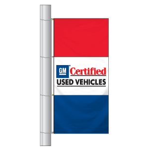 Single Faced Free Flying Drape Flags- (GM Certified Used Vehicles)