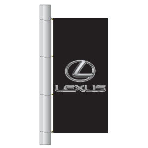Single Faced Free Flying Drape Flags (Lexus)