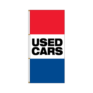 Single Faced Free Flying Drape Flags (Used Cars) RWB