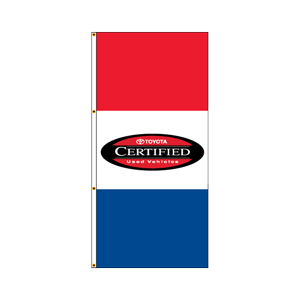 Single Faced Free Flying Drape Flags (Toyota Certified Used Vehicles) RWB