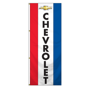 Single Faced Free Flying Drape Flags (Center Panel - Chevrolet) (3' x 8')