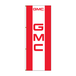 Single Faced Free Flying Drape Flags (Center Panel GMC R/W/R