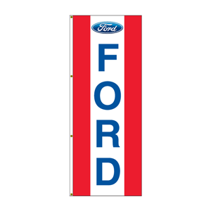 Single Faced Free Flying Drape Flags (Center Panel FORD R/W/R