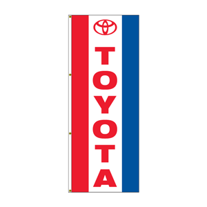 Single Faced Free Flying Drape Flags (Center Panel TOYOTA R/W/B