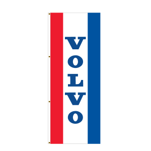 Single Faced Free Flying Drape Flags (Center Panel - VOLVO) (3' x 8')