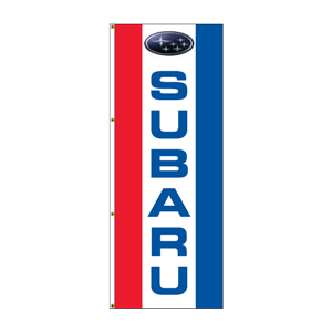 Single Faced Free Flying Drape Flags (Center Panel SUBARU R/W/B