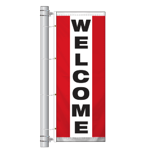 Single Faced Stock Message Interceptor Drape Flag, WELCOME R.W.R