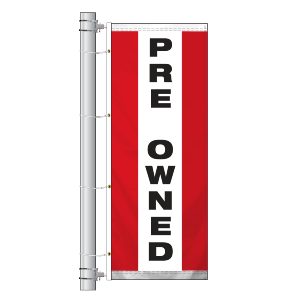 Single Faced Stock Message Interceptor Drape Flag, PRE OWNED R/W/R