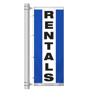 Double Faced Stock Message Interceptor Drape Flag (Rentals) (3' x 8') BWB