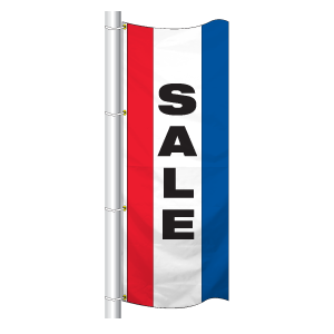 Double Faced Stock Message Free Flying Drape Flag (Sale) (3' x 8')
